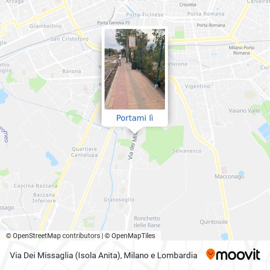 Mappa Via Dei Missaglia (Isola Anita)