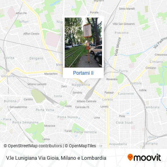 Mappa V.le Lunigiana Via Gioia