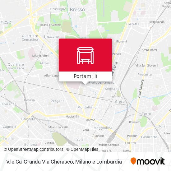 Mappa V.le Ca' Granda Via Cherasco