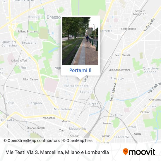 Mappa V.le Testi Via S. Marcellina