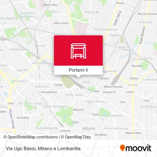 Mappa Via Ugo Bassi