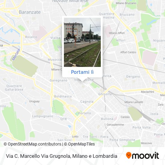 Mappa Via C. Marcello Via Grugnola