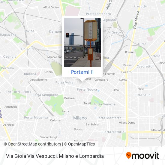Mappa Via Gioia Via Vespucci