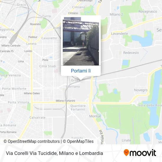 Mappa Via Corelli Via Tucidide