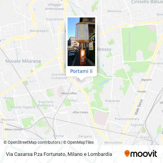 Mappa Via Casarsa P.za Fortunato
