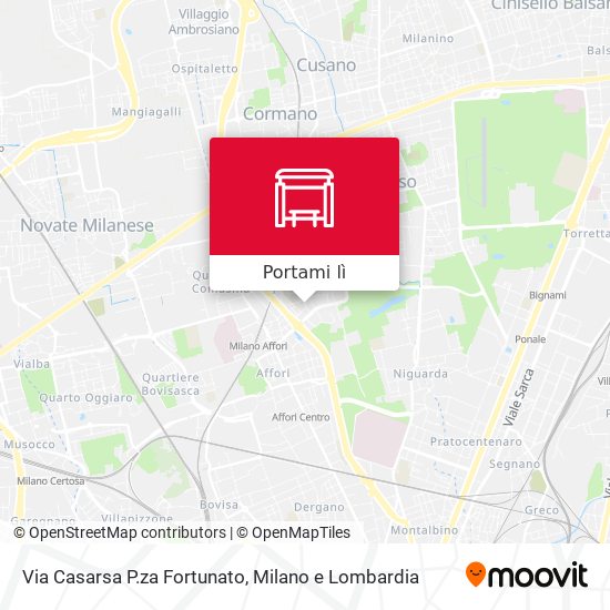 Mappa Via Casarsa P.za Fortunato