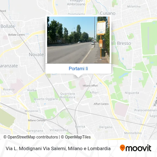 Mappa Via L. Modignani Via Salemi