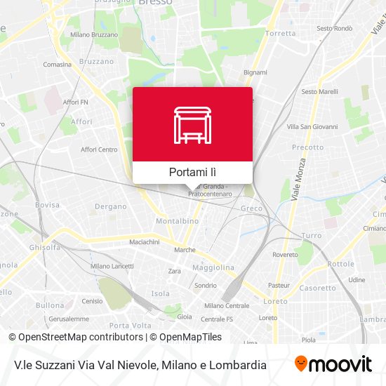 Mappa V.le Suzzani Via Val Nievole