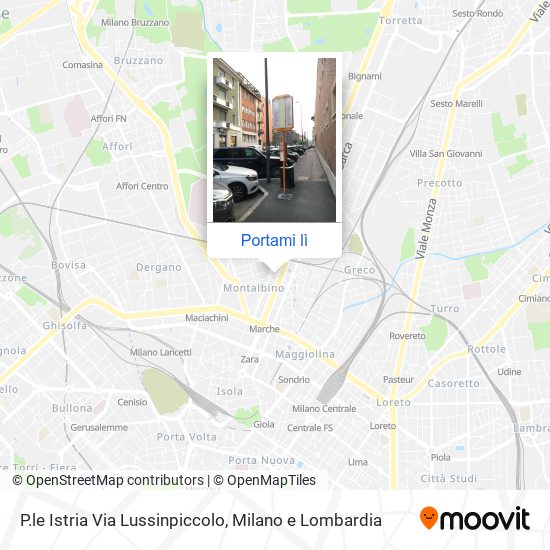 Mappa P.le Istria Via Lussinpiccolo
