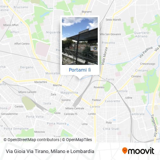 Mappa Via Gioia Via Tirano