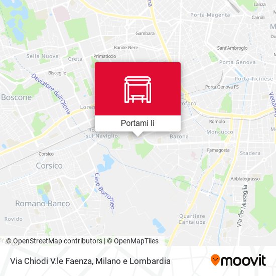 Mappa Via Chiodi V.le Faenza
