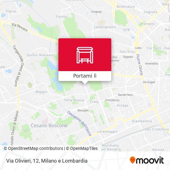 Mappa Via Olivieri, 12