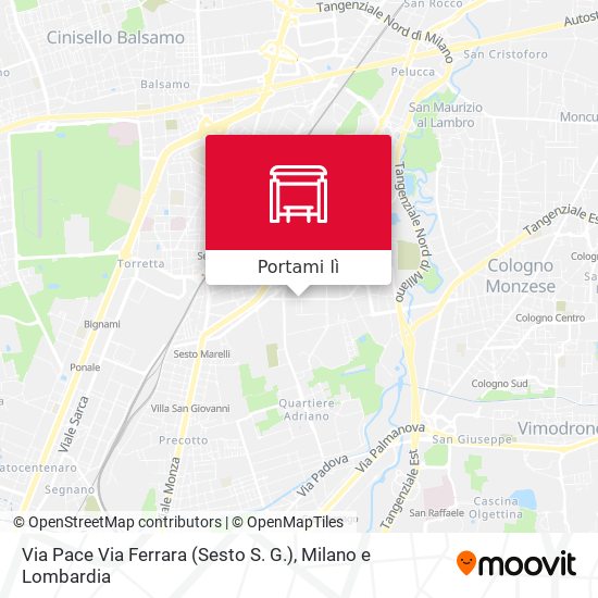 Mappa Via Pace Via Ferrara (Sesto S. G.)