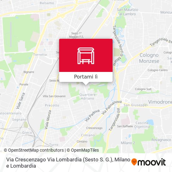 Mappa Via Crescenzago Via Lombardia (Sesto S. G.)
