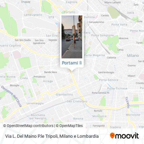Mappa Via L. Del Maino P.le Tripoli