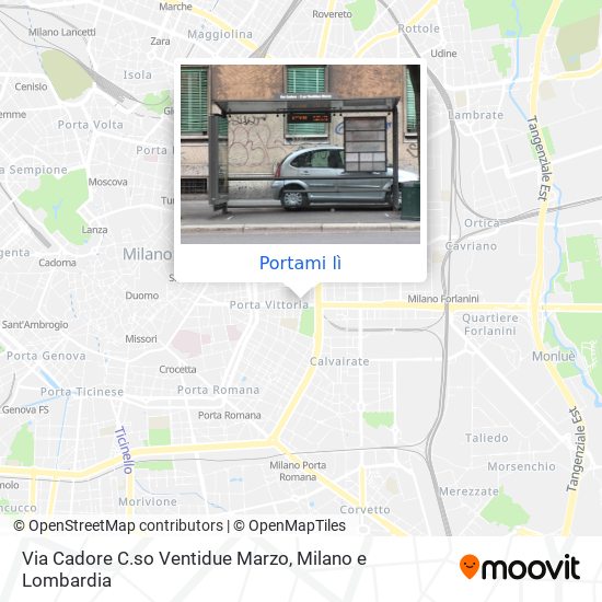 Mappa Via Cadore C.so Ventidue Marzo