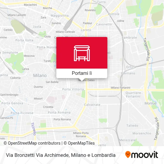 Mappa Via Bronzetti Via Archimede