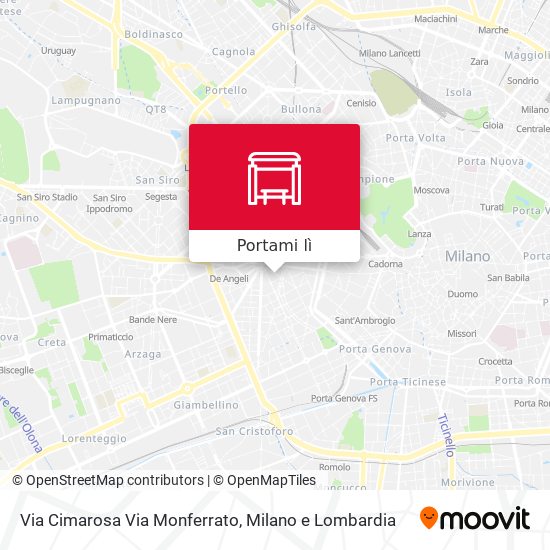 Mappa Via Cimarosa Via Monferrato