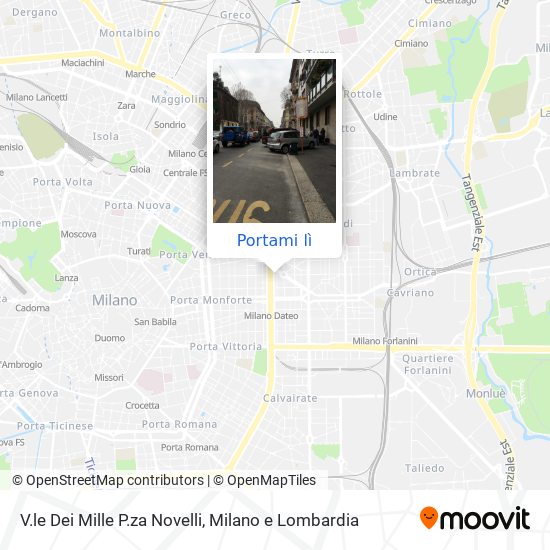 Mappa V.le Dei Mille P.za Novelli