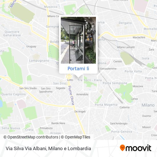 Mappa Via Silva Via Albani