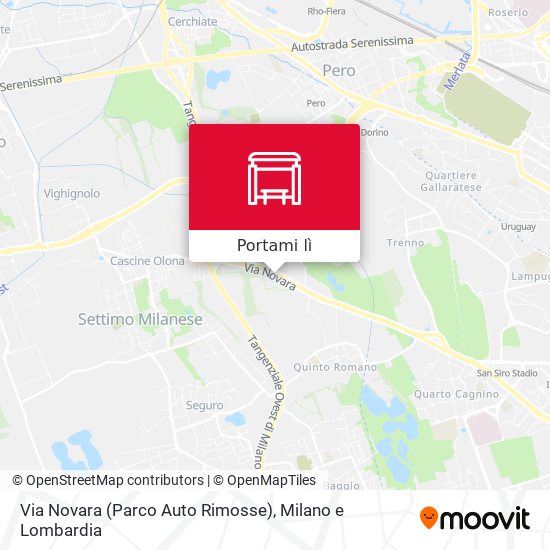 Mappa Via Novara (Parco Auto Rimosse)