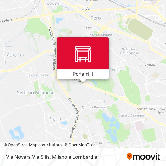 Mappa Via Novara Via Silla