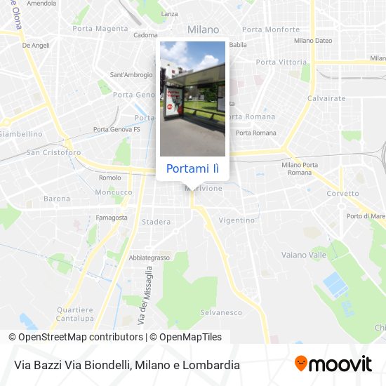 Mappa Via Bazzi Via Biondelli