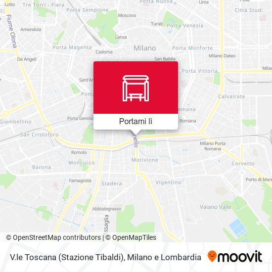 Mappa V.le Toscana (Stazione Tibaldi)
