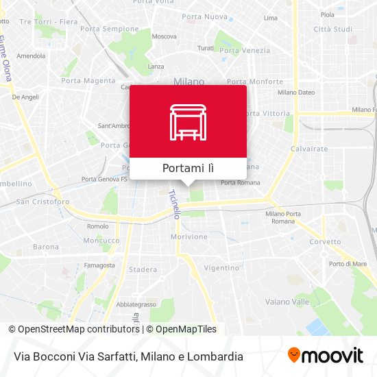 Mappa Via Bocconi Via Sarfatti