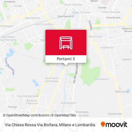 Mappa Via Chiesa Rossa Via Boifava