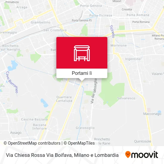 Mappa Via Chiesa Rossa Via Boifava