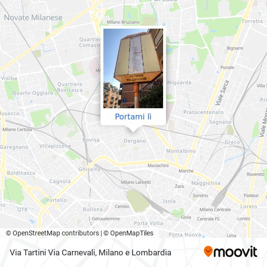 Mappa Via Tartini Via Carnevali