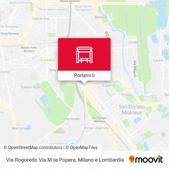 Mappa Via Rogoredo Via M.te Popera