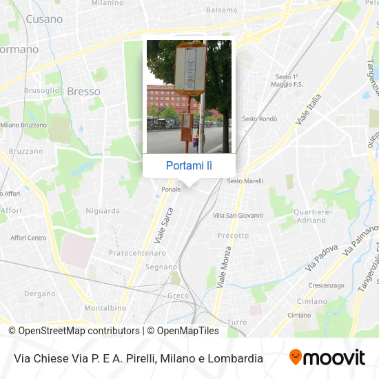 Mappa Via Chiese Via P. E A. Pirelli