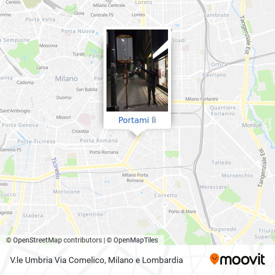 Mappa V.le Umbria Via Comelico