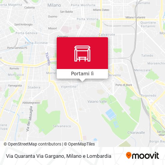 Mappa Via Quaranta Via Gargano