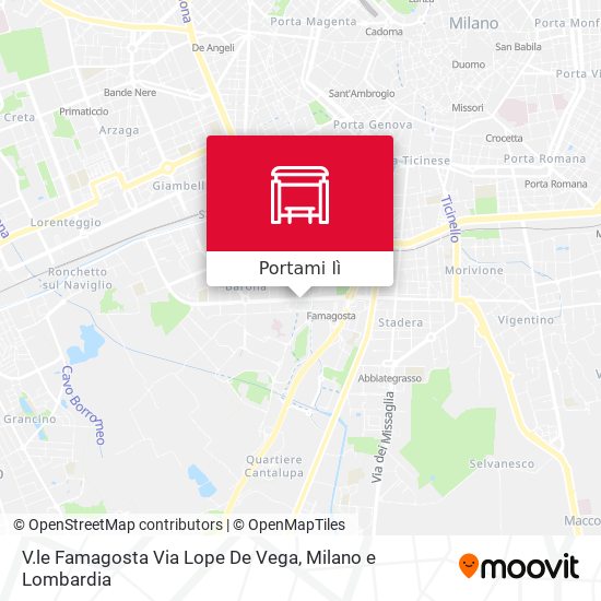 Mappa V.le Famagosta Via Lope De Vega