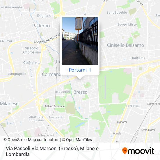 Mappa Via Pascoli Via Marconi (Bresso)