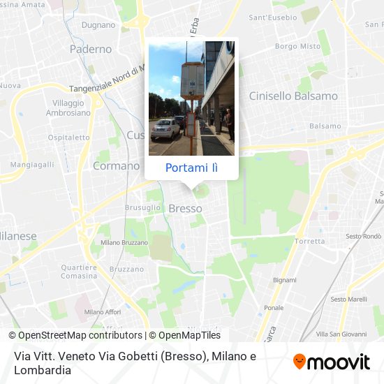 Mappa Via Vitt. Veneto Via Gobetti (Bresso)