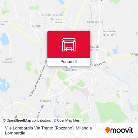 Mappa V.le Lombardia Via Trento (Rozzano)