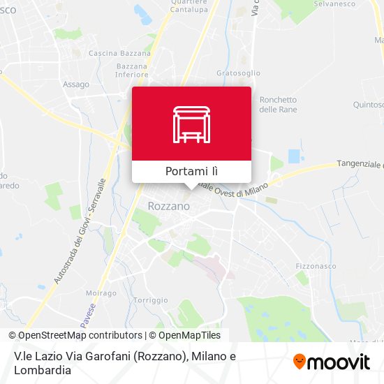 Mappa V.le Lazio Via Garofani (Rozzano)