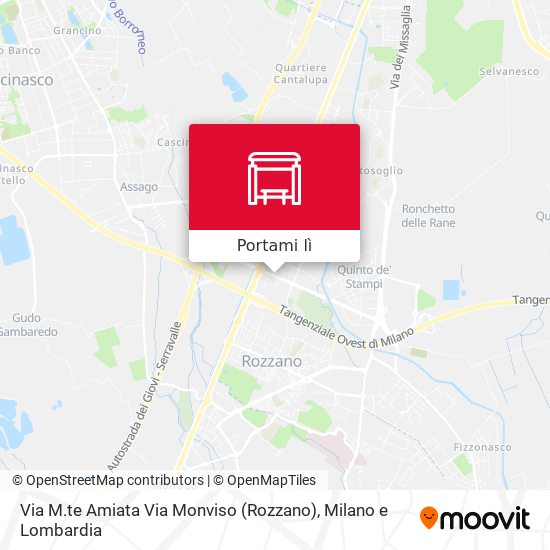 Mappa Via M.te Amiata Via Monviso (Rozzano)