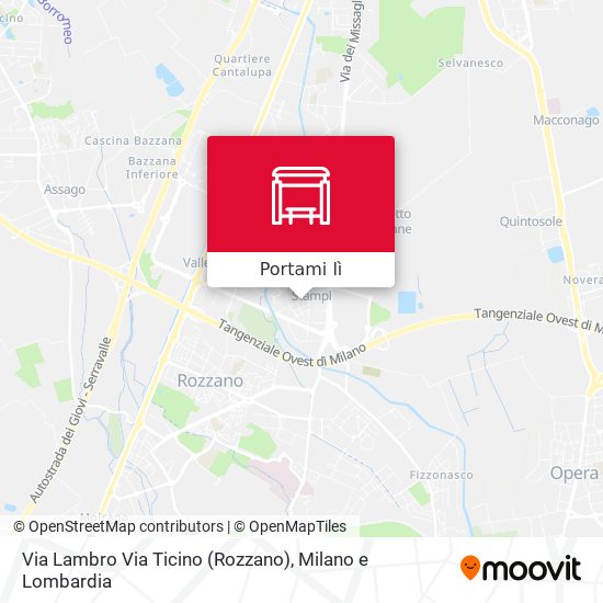 Mappa Via Lambro Via Ticino (Rozzano)
