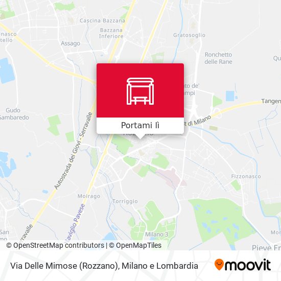 Mappa Via Delle Mimose (Rozzano)