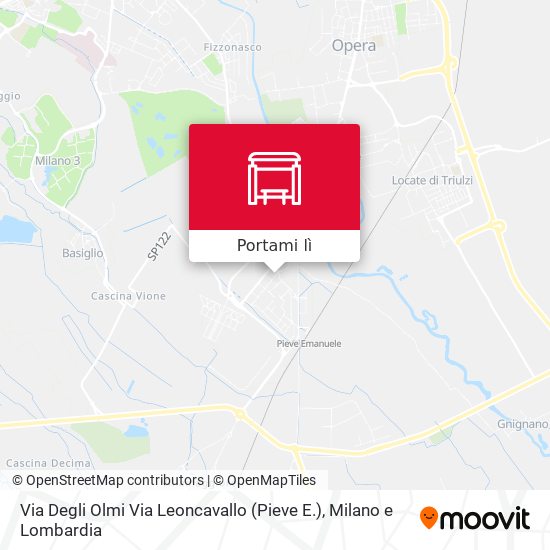 Mappa Via Degli Olmi Via Leoncavallo (Pieve E.)