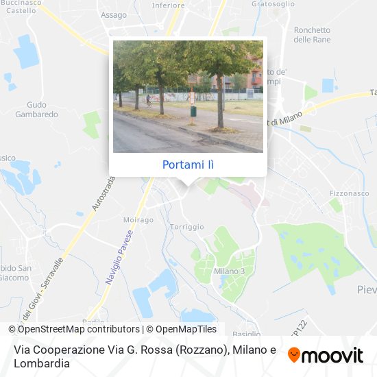 Mappa Via Cooperazione Via G. Rossa (Rozzano)