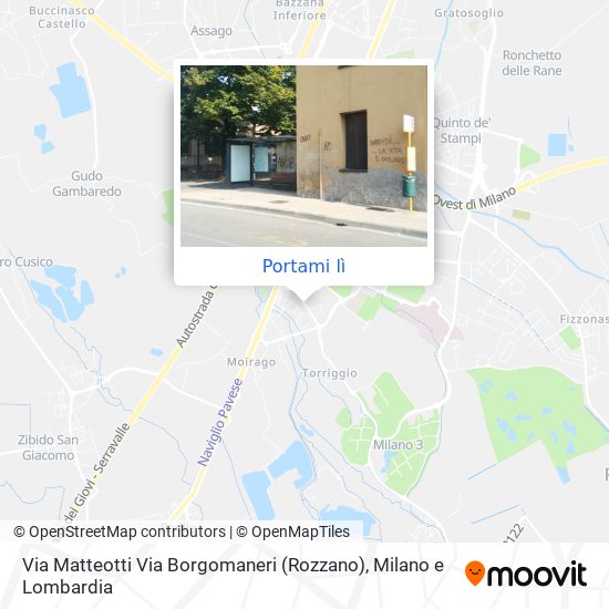 Mappa Via Matteotti Via Borgomaneri (Rozzano)
