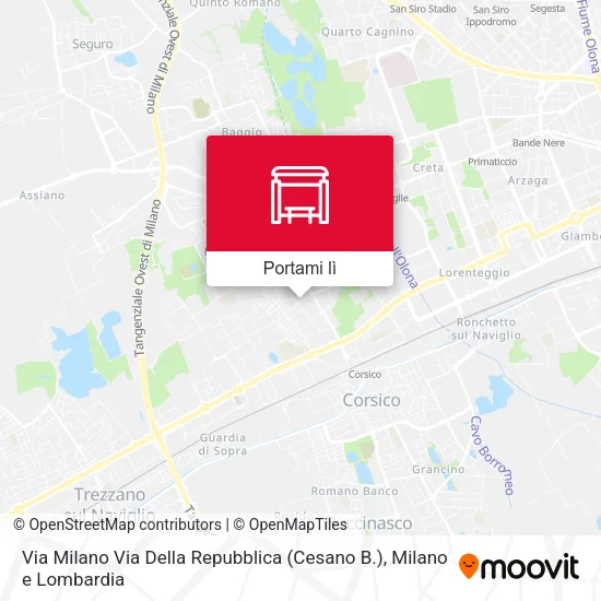 Mappa Via Milano Via Della Repubblica (Cesano B.)