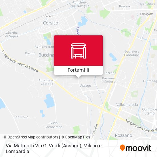 Mappa Via Matteotti Via G. Verdi (Assago)