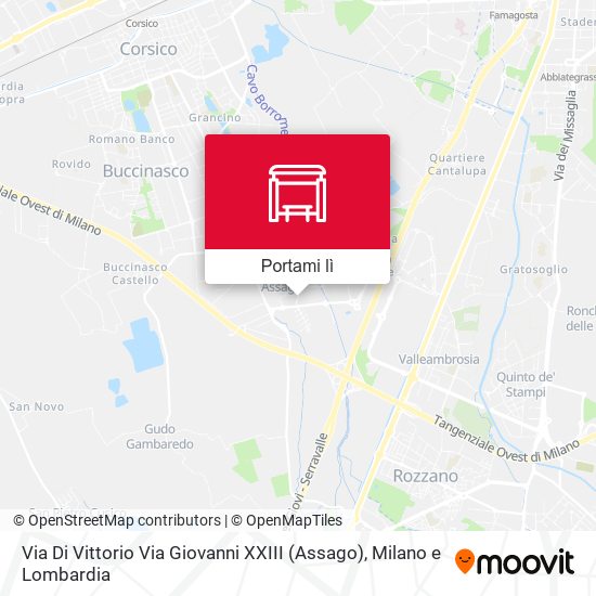 Mappa Via Di Vittorio Via Giovanni XXIII (Assago)